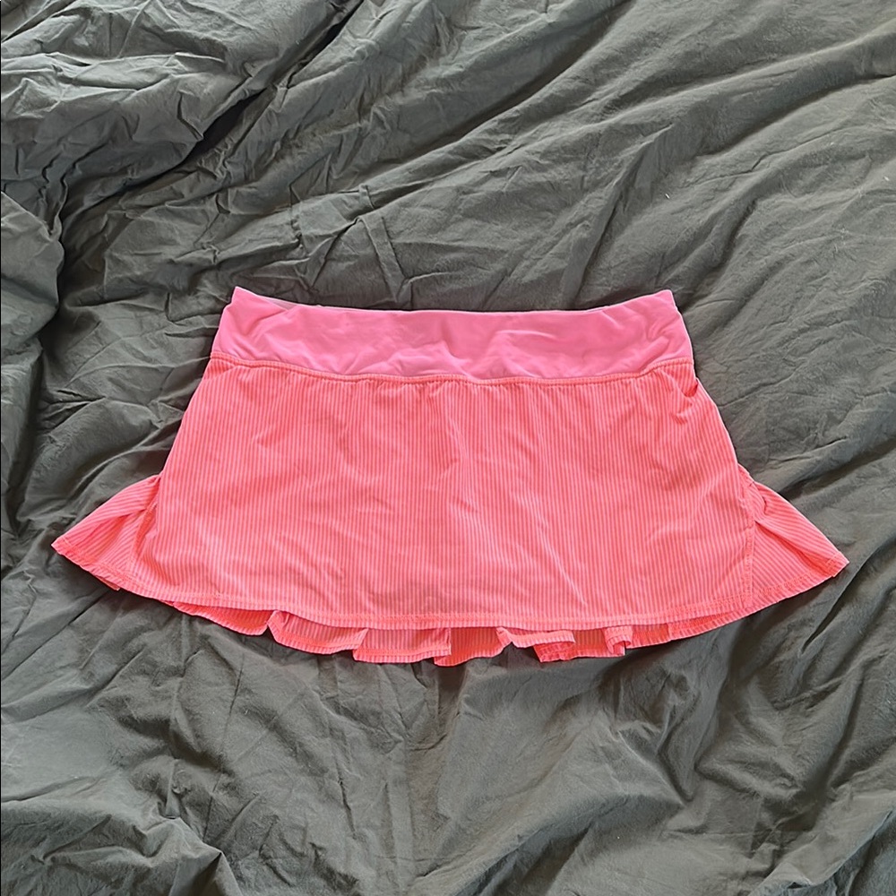 Pink/orange striped pace setter skirt Tall